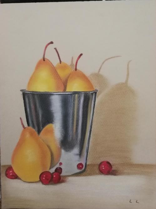 Nature morte aux pastels